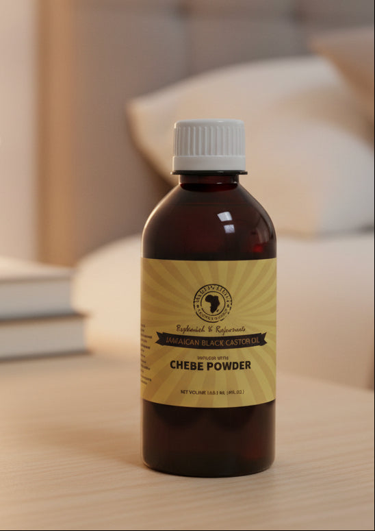 Sunny Isle Jamaican Black Castor Oil with Chebe Powder – Hair & Skin Strengthening Oil 118.3 mL / 4 fl oz