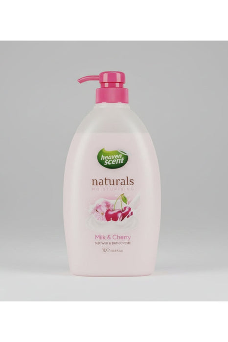 Heaven Scent Naturals Milk & Cherry Shower & Bath Crème 1L
