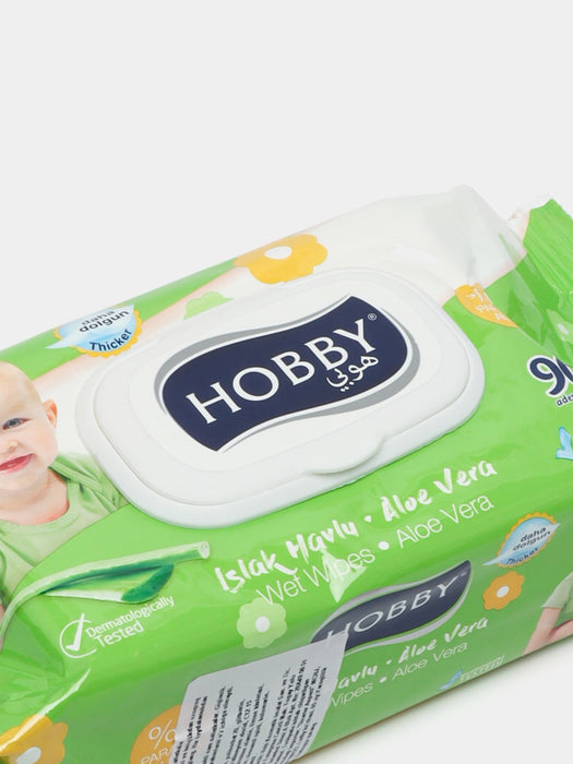 Hobby Aloe Vera Wet Wipes   – 90 Sheets