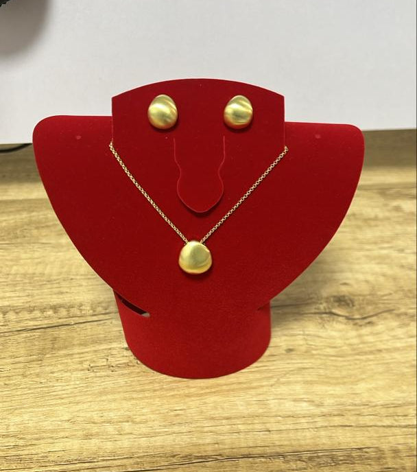 Viennois Gold-Plated Necklace & Earrings Jewelry Set