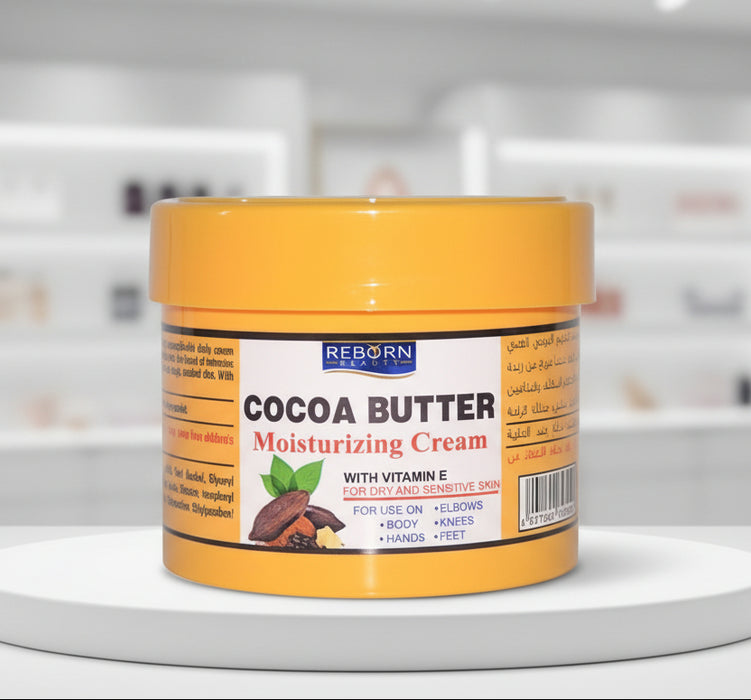 Reborn Cocoa Butter Moisturizing Cream with Vitamin E – Deep Hydration for Dry Skin 500ml