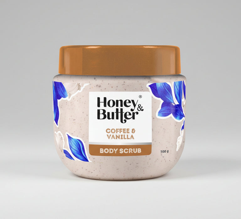 Honey & Butter Coffee & Vanilla Body Scrub – Deep Exfoliation & Intense Moisture 700ml