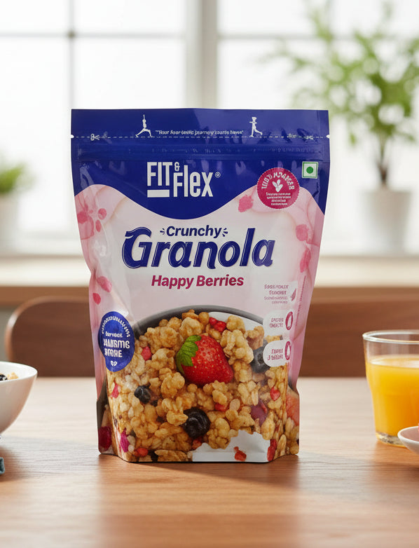 Fit & Flex Crunchy Granola – Happy Berries Boost 450g