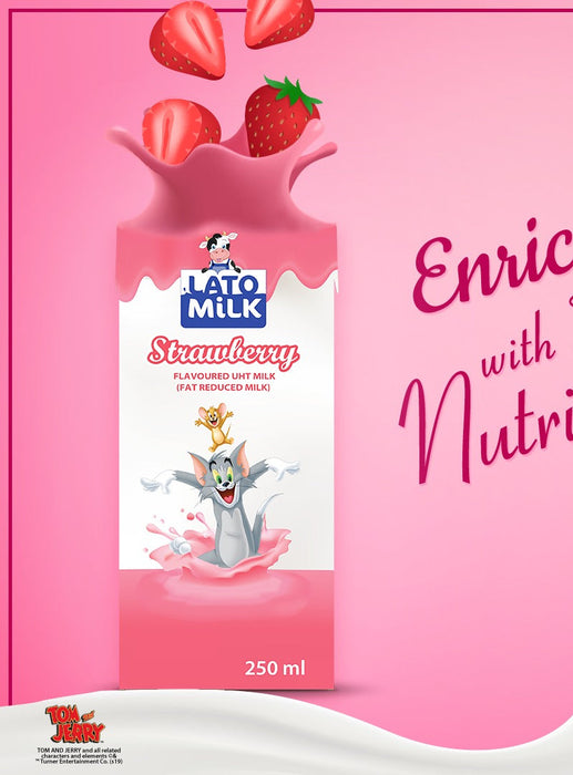 Lato Strawberry Flavoured UHT Milk – 250 mL
