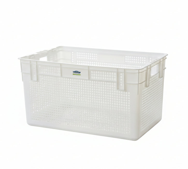 White Stackable & Nestable Food-Grade Plastic Crate XLarge
