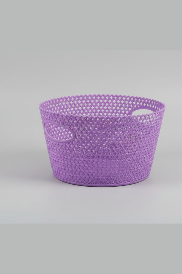 Blue Plastic Spit Circular Basket
