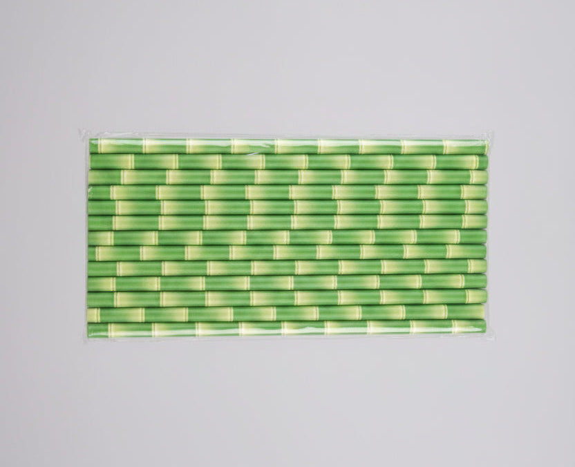 Eco-Friendly Biodegradable Paper Drinking Straws – Animal Print Pack 25pcs