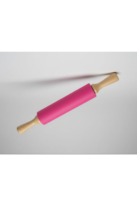 Non-Stick Silicone Rolling Pin with Wooden Handles – Comfortable & Easy Baking Tool