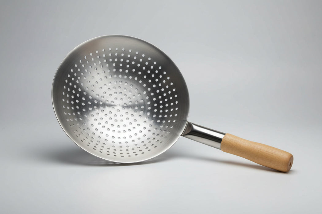 Stainless Steel Wok Sieve with Wooden Handle