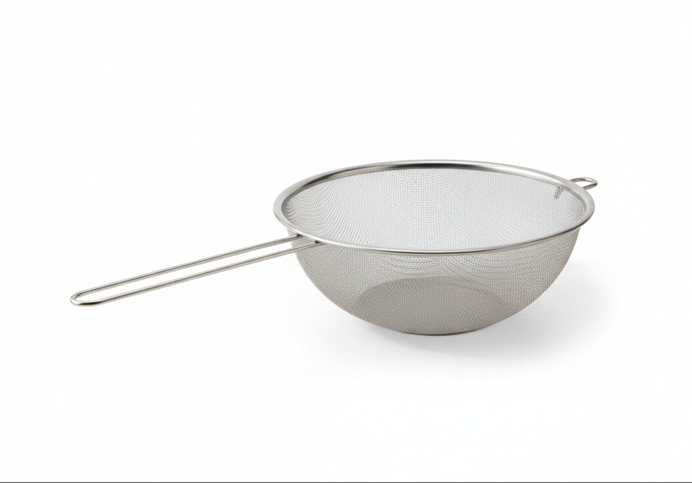 Stainless Steel Colander with Long Handle and Helper Hook