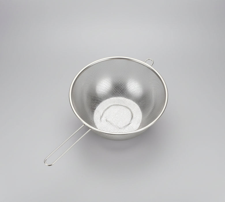 Stainless Steel Colander with Long Handle and Helper Hook