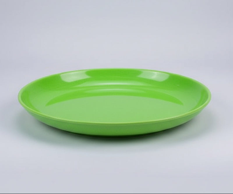 Green Round Melamine Dinner Plates – Durable & Stylish 1pcs