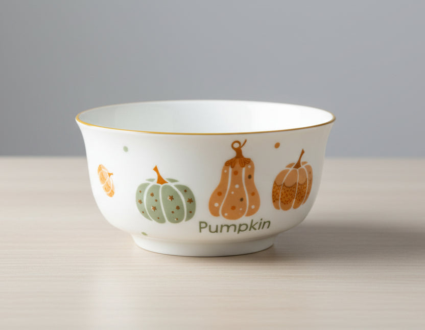Rae Dunn by Magenta Ceramic Pumpkin-Themed Bowl