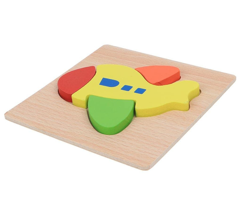Wooden Educational Toy Set – Shape Sorter & Chunky Jigsaw Puzzles for Preschool Learning