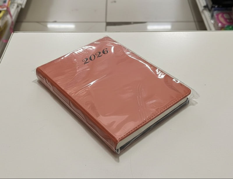Orange 2026 Diary/Planner – Yearly Organizer with Durable Cover and Ample Writing Space