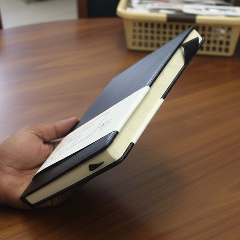 B5 Notebook -Sheet Black Leather Cover