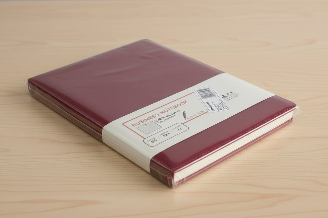 M&G B5 Business Notebook – 124-Page Red PU Leather Soft Cover Lined