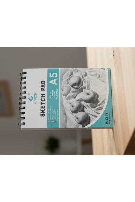 Conzn A5 Sketch Pad – 24 Sheets, 160g/m² Acid-Free Drawing Paper