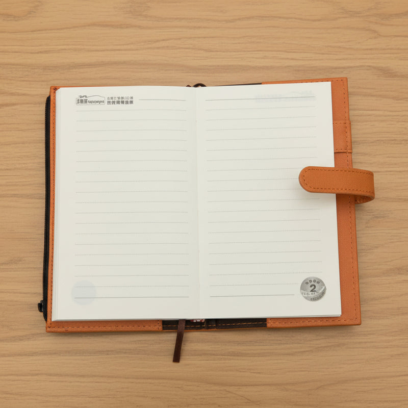 Orange Faux Leather A5 Executive Diary – Strap Closure with Pen Holder