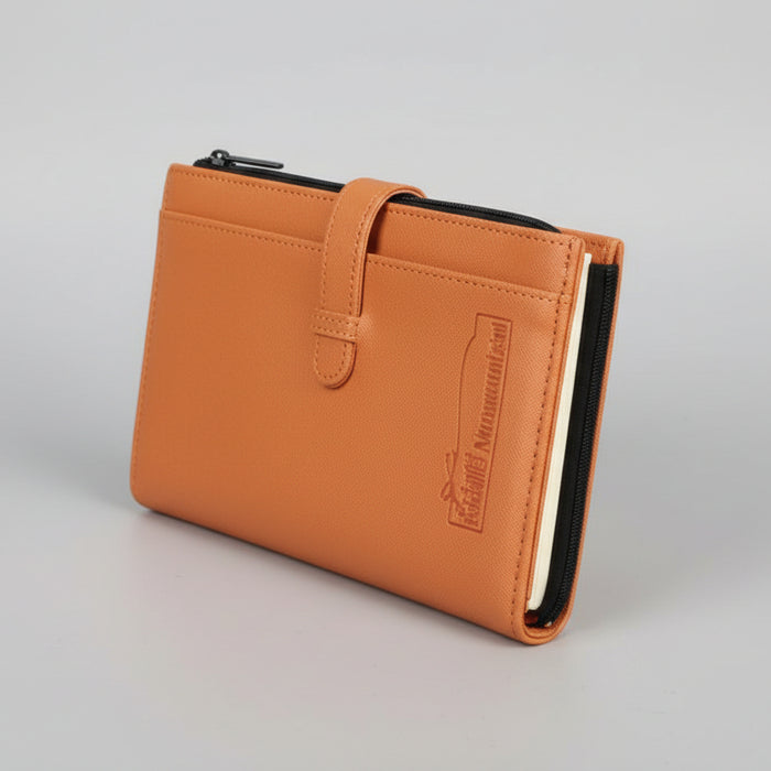 Orange Faux Leather A5 Executive Diary – Strap Closure with Pen Holder
