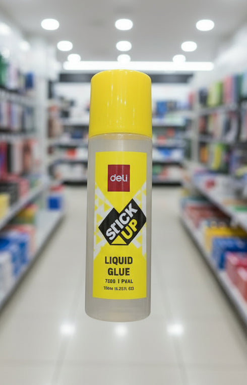 Deli Stick Up Liquid Glue 7303 – 125ml Transparent PVAL Adhesive with Twist Applicator
