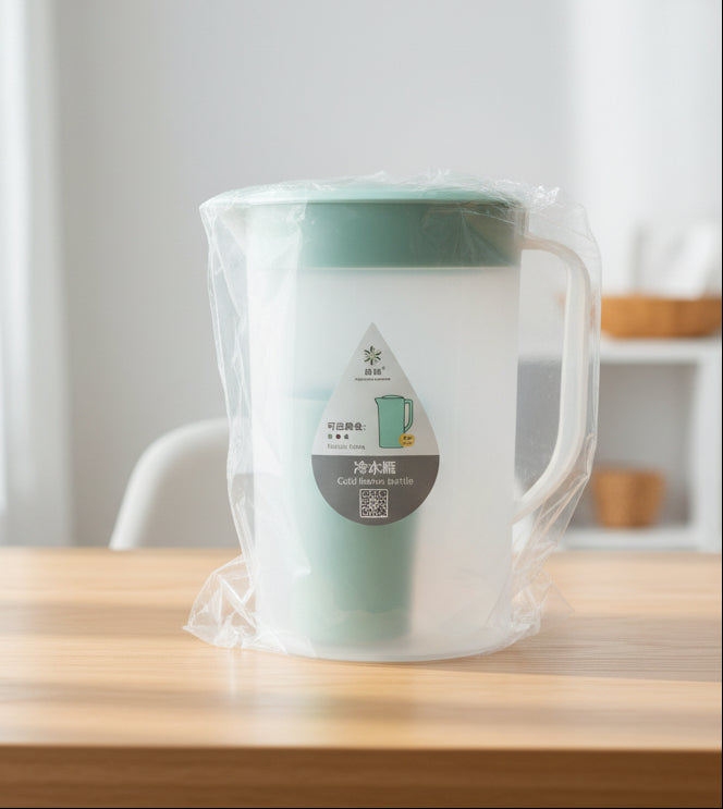 Large Plastic Water Pitcher with Lid and Cups 4pcs – Leak-Proof Hot & Cold Beverage Jug 2.6L