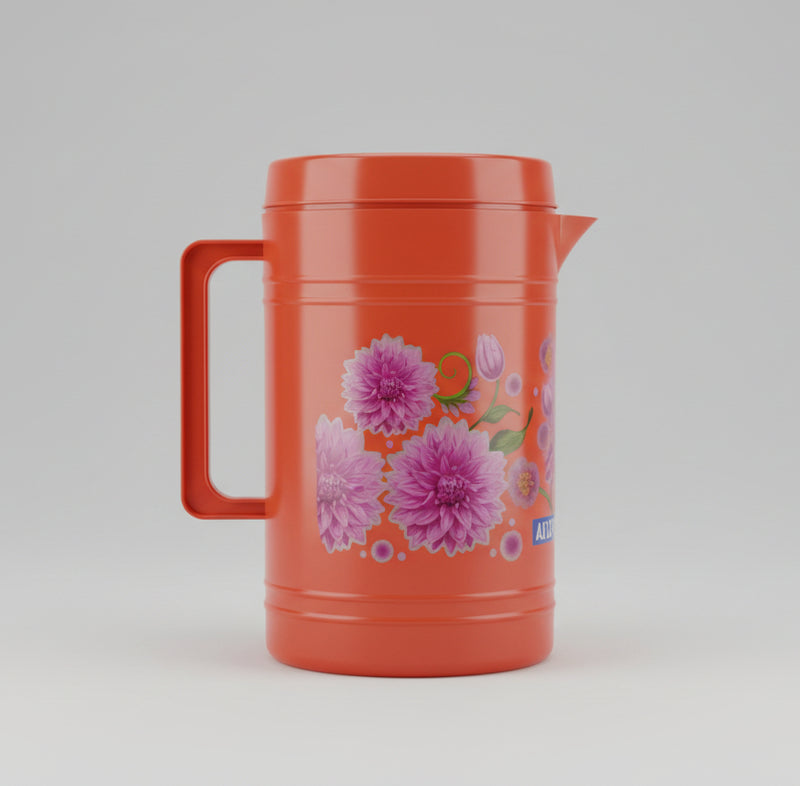 Adix Plastic Water Jug  – 2.5L Food-Grade Secure Lid with Spout Cover