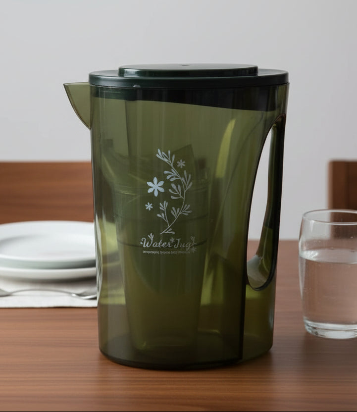 Nayasa Icon Plastic Water Jug set and Cups 4pcs – 2.1L BPA-Free Leak-Proof with Handle
