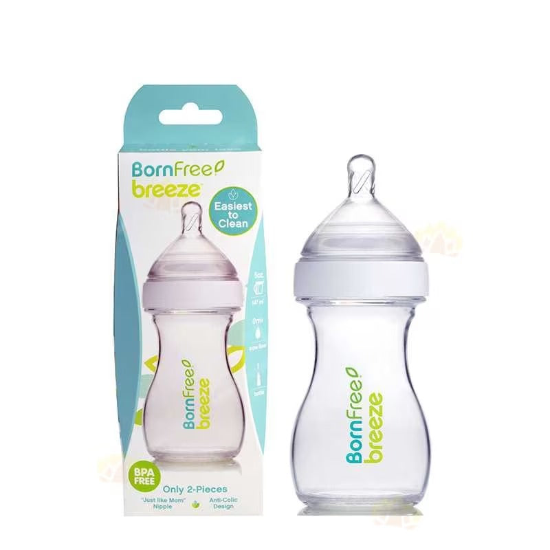 Born Free Breeze Baby Bottle – Anti-Colic BPA-Free Easy-Clean Design