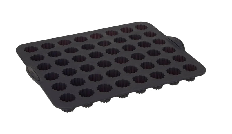 5five Silitop Maxi-Format 48 Mini Cannelés Silicone Baking Mould – Black Rigid Frame
