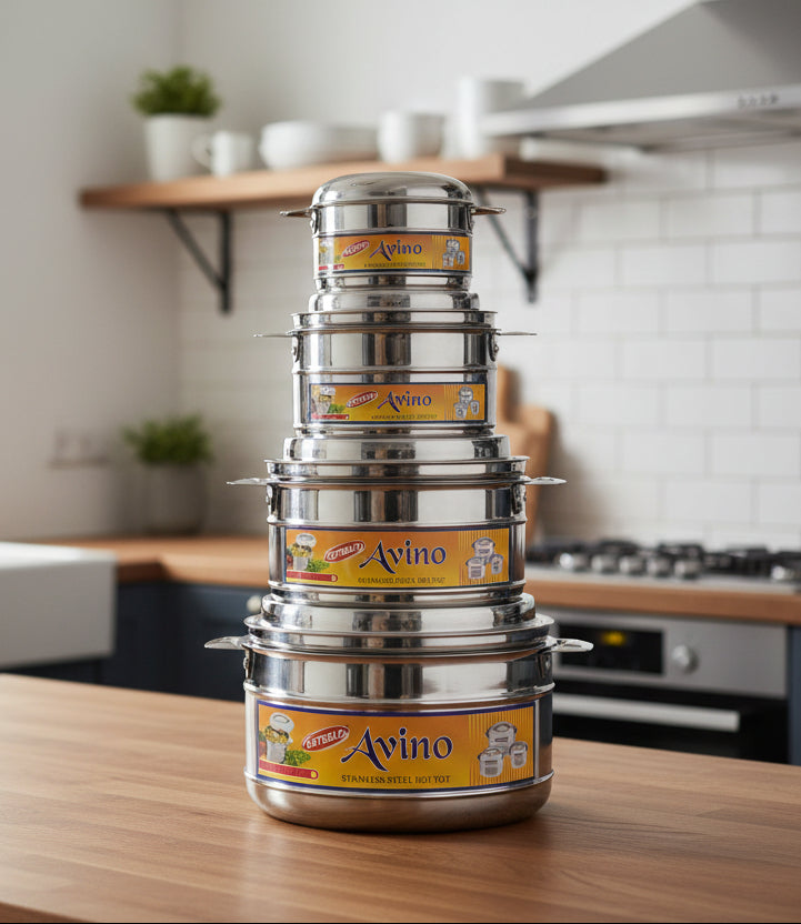 Avino Stainless Steel Hot Pot & Casserole Set 4pcs