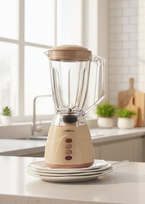 Strongertech PMC Blender – 1.5L Plastic Jug 300–350W Beige Base