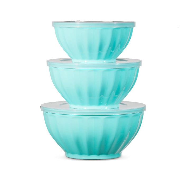 Nesting Plastic Mixing Bowls with Lids 4pcs