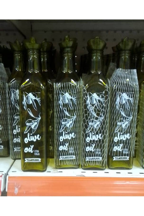 Decorated Glass Olive Oil Bottle – Regent Square 500ml