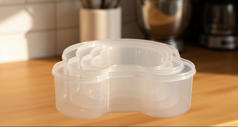 Hobbylife Cute Cat Multi-Layer Plastic Food Storage Container Set 4pcs