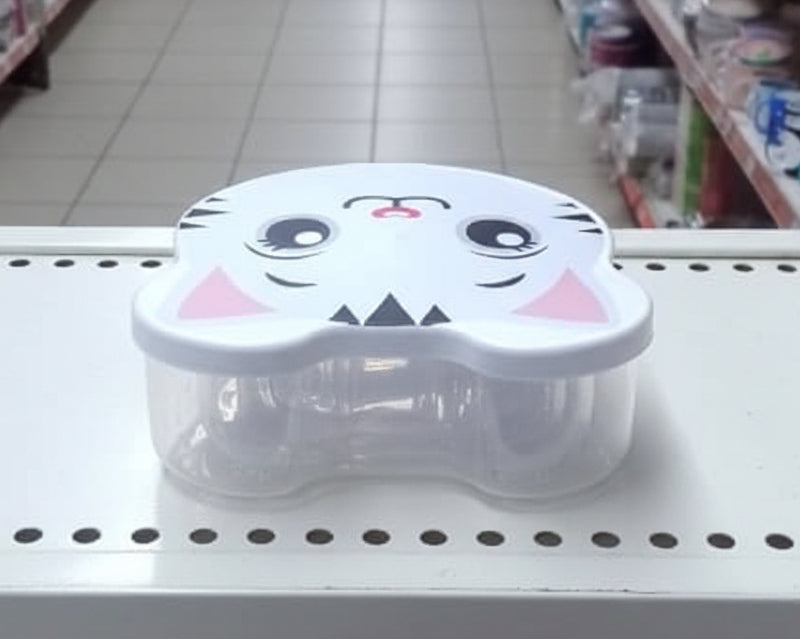 Hobbylife Cute Cat Multi-Layer Plastic Food Storage Container Set 4pcs