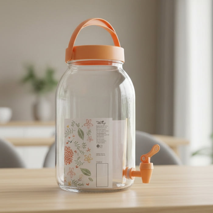 Herevin 3L Glass Beverage Dispenser – Elegant & Durable Drink Server