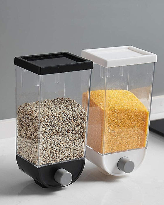 Wall-Mounted Dry Food & Cereal Dispenser – 1.5L Space-Saving Storage Container