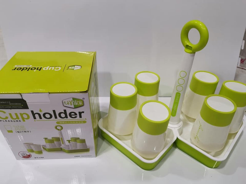 Pleasure 6-Cup Holder & Sink Organizer Set – Compact Kitchen Storage Solution