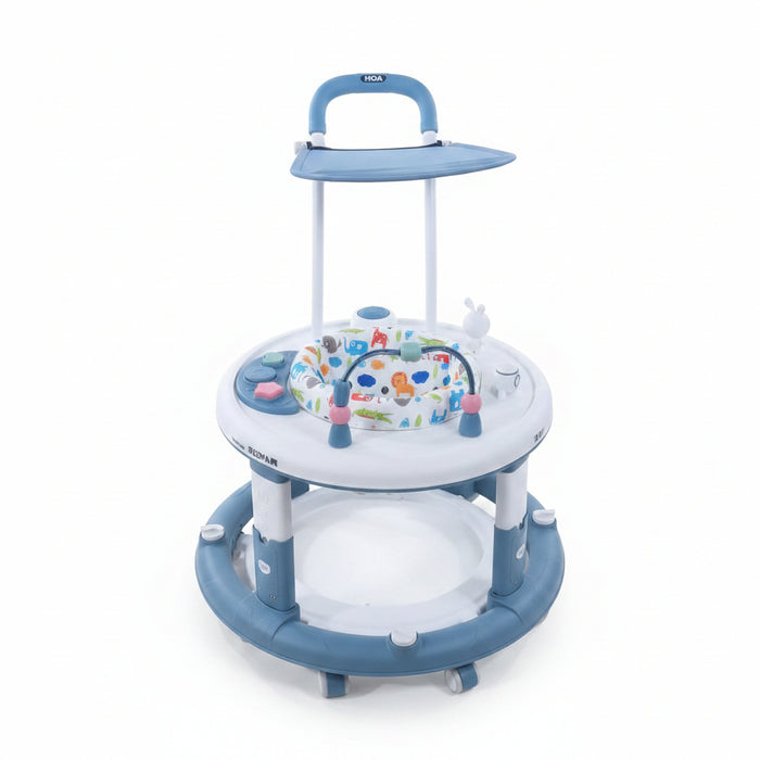 3-in-1 Multi-Functional Baby Walker and Activity Center with Adjustable Sun Canopy