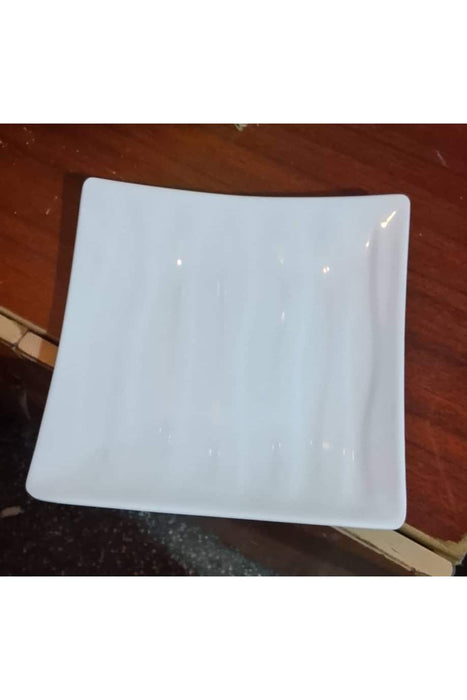 Modern White Square Ceramic Dinner Plate