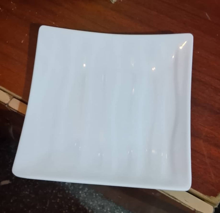 Modern White Square Ceramic Dinner Plate