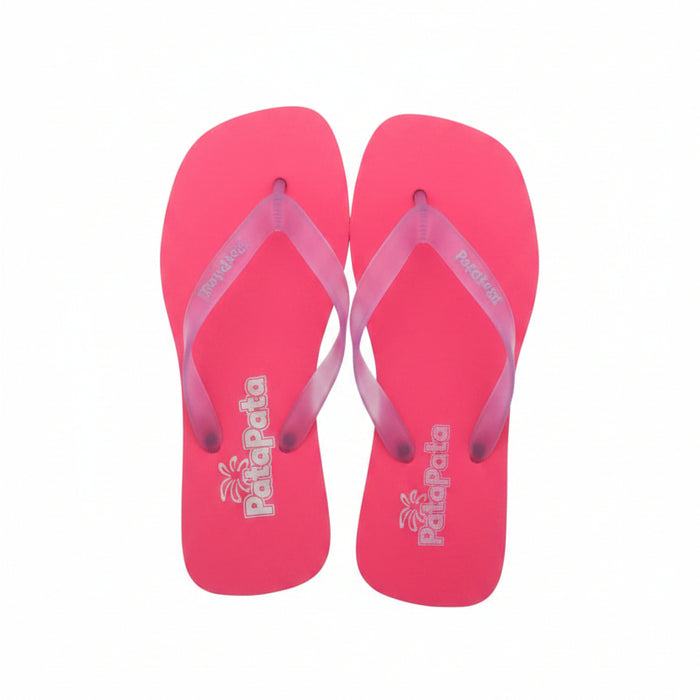 Patapata Unisex Orange Rubber Flipflops for Adults