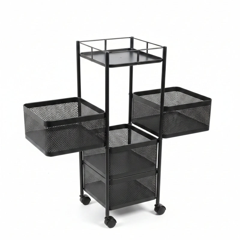 Kitchen Totating Storage Shelves Rack