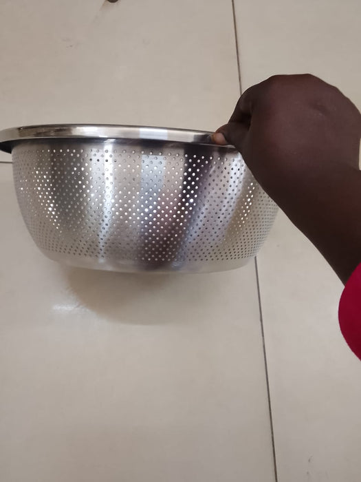 Stainless Steel Colander Bowl (Micro-Perforated Strainer)