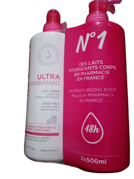 Topicrem Ultra-Hydrating Body Milk (Duo Pack) 500ML