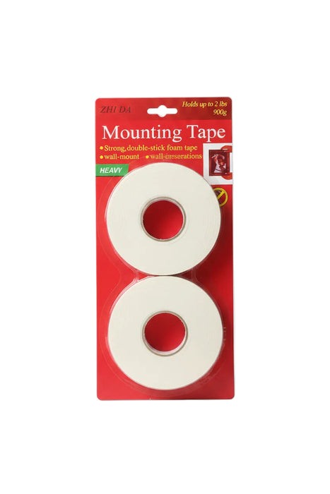 Double-Sided Foam Mounting Tape (2 Rolls)