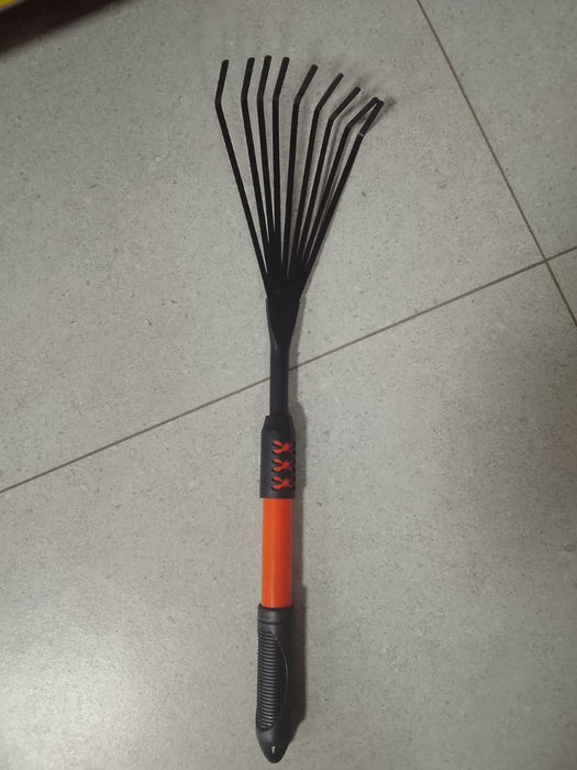 Mini Handheld Garden Fan Rake 9-Tine Hand Tool