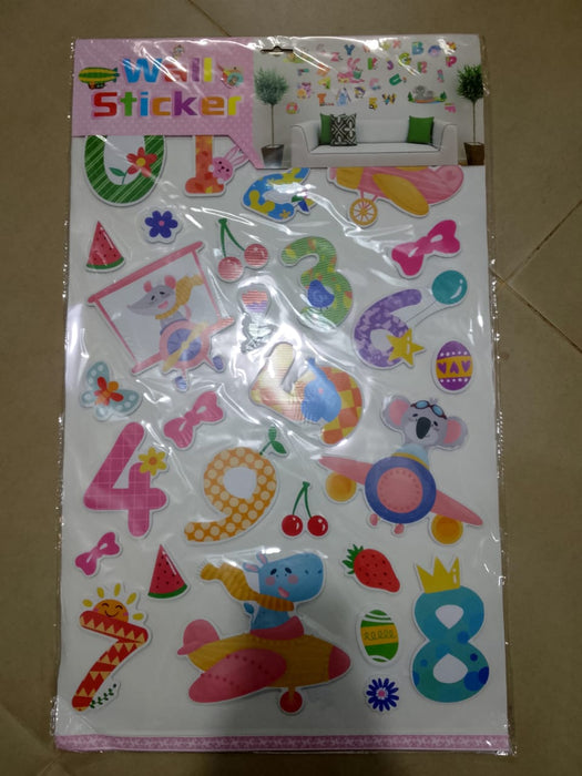 Alphabet & Jungle Animal Wall Sticker Sheet A2