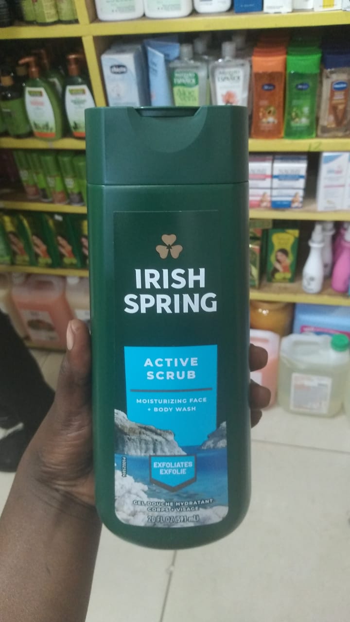 Irish Spring Active Scrub Moisturizing Face + Body Wash 591ML